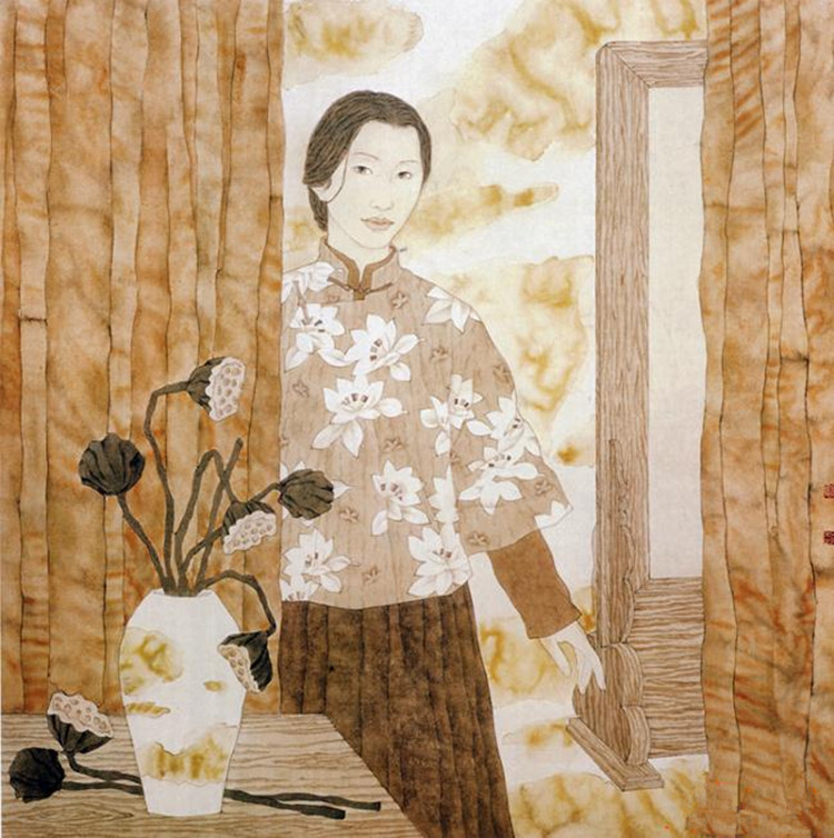 点石艺术的相册 - 女画家张越人物工笔画欣赏