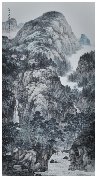 周武元作品《高山幽居》入选第二届四川省工笔画学会作品展